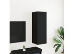 Mobile Tv A Parete Di Design In Rovere Nero 30,5 X 30 X 90 Cm In Legno - Mobili Tv 2025 Nuovo5978481 1Pacco