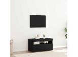 Maison Exclusive - Mobile Tv Effetto Rovere Nero 75 X 35 X 40 Cm Materiale Ligneo