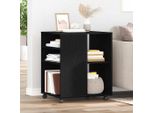 Stabli MöBel Vetrinetta Portaoggetti Aspetto Rovere Nero 60 X 53 X 72,5 Cm - Cassettiere CC2735195 1Pacco