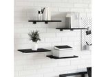 Maison Exclusive - Ripiano 4 Pezzi Nero 40 X 30 X 1,5 Cm Materiale Ligneo