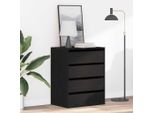 2025 Vetrina Moderna Cassettiera In Rovere Nero 60 X 41 X 76 Cm Materiale A Base Di Legno - Cassettiere,Design 7012400 1Pacco