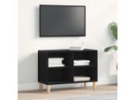 Maison Exclusive - Mobile Tv Effetto Rovere Nero 69,5 X 30 X 50 Cm Materiale Ligneo