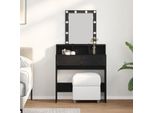 Best MöBel Tavolino Da Toilette In Rovere Nero 80 X 41 X 144,5 Cm Materiale A Base Di Legno - Tavolini Da Toilette CL3695624 1Pacco