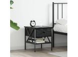 2025 Comodino Cloris Con Cassetti Look Rovere Nero 40 X 42 X 45 Cm - Comodini E Armadi Sale8108278 1Pacco