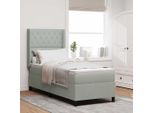 Maison Exclusive - Letto A Molle Con Materasso Grigio Chiaro 80 X 200 Cm Velluto