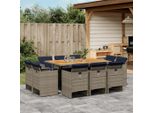 2025 Cloris Set Di Mobili Da Giardino Set Di Mobili Da Balcone Set Da Pranzo Da Giardino 11 Pezzi Con Cuscini, Grigio, Polyrattan - Set Di Mobili Da Giardino Vendita3778847 4Parcel