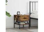 Best MöBel Comodino In Legno Di Recupero 40 X 42 X 45 Cm Compensato E Metallo - Comodini E Armadi Cloris New7518385 1Pacco