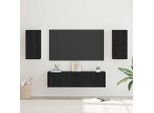 Best MöBel Set Di Mobili Tv A Parete 4 Pezzi Look Rovere Nero - Mobili Tv CL2689597 2Parcel