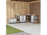 Scaffale Semplice Per La Cucina Con Ripiano Con Stoccaggio In Acciaio Inox Argento - Armadi Da Cucina DE5822475 1Parcel