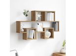 Best MöBel Mensola A Muro Con Ripiano Artisan Oak 82 X 15 X 51 Cm Materiale A Base Di Legno - Mensole A Muro Cloris New9765280 1Pacco