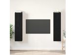 Pratico Mobile Tv 4 Pezzi Effetto Rovere Nero 30,5 X 30 X 60 Cm - Mobili Tv ,Mobili Di Design 5093374 2Parcel