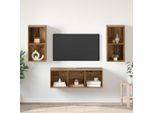 Bei Cloris Set Di Mobili Tv A Parete 3 Pezzi In Legno Di Recupero - Mobili Tv New3868267 3Parcel