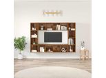 Maison Exclusive - Mobile Tv 4 Pezzi Marrone 37 X 37 X 142,5 Cm Materiale Ligneo