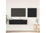 Best MöBel Set Di Mobili Tv 4 Pezzi In Legno Massiccio Effetto Rovere Nero - Mobili Tv CL3395161 2Parti