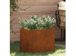 Best MöBel Vaso Per Fiori Da Giardino Marrone 50 X 32 X 40 Cm In Acciaio Resistente Alle Intemperie - Letti CL8155258 1Pacco