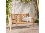 2025 2025 Panca A Dondolo Cloris Altro Marrone 114 X 60 X 64 Cm Teak Legno Massiccio - Panchine Da Giardino Vendita5741579 1Pacco