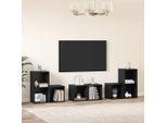 Set Di Mobili Tv Design 6 Pezzi Look Rovere Nero 37 X 35 X 72 Cm - Mobili Tv 2025 New1761429 3Parcel