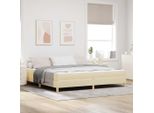 Maison Exclusive - Letto Boxspring Con Materasso Crema 200 X 200 Cm Tessuto