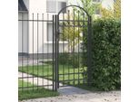 Cancello Per Recinzione In Stile Elegante Grigio 100 X 250 Cm Acciaio Verniciato A Polvere - Cancelli Da Giardino Hommie3064456 1Pacco