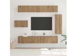 2025 Set Di Mobili Tv Moderni 8 Pezzi Rovere Artisan 30,5 X 30 X 90 Cm - Mobili Tv,Design 3932927 4Parti