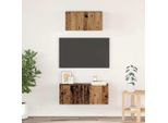 Set Di Mobili Tv Durevoli A Parete 2 Pezzi In Legno Recuperato - Mobili Tv Octo6623091 2Parcel