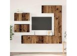 Stabli MöBel Set Di Mobili Tv 6 Pezzi In Legno Di Recupero 30,5 X 30 X 90 Cm Materiale A Base Di Legno - Mobili Tv CC4100111 4Parti
