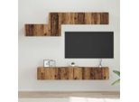 Set Di Mobili Tv Durevoli 7 Pezzi In Legno Di Recupero 60 X 30 X 30 Cm Materiale A Base Di Legno - Mobili Tv Octo2812785 3Parcel