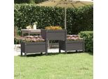 Best MöBel Fioriera Grigio 178,5X44X75 Cm In Legno Di Pino Massiccio - Letti CL6490211 1Pacco