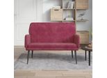 Panca In Stile Elegante In Velluto Rosso Vino 108X79X79 Cm - Cassapanche Hommie2142322 1Pacco