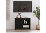 Maison Exclusive - Mobile Tv Nero 70X36,5X52 Cm In Legno Massello Di Pino