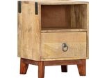 2025 Cloris Comodino 40 X 30 X 52 Cm Legno Massiccio Di Mango Grezzo - Comodini E Armadi Vendita8900987 1Pacco