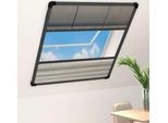 The Living Store Zanzariera Plissettata Per Finestre In Alluminio 80X100 Cm Con Tendine