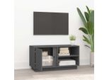 Maison Exclusive - Mobile Tv Grigio 80X35X40,5 Cm In Legno Massello Di Pino