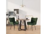 Stabli MöBel Sedie Da Pranzo 2 Pz. Velluto Verde Scuro - Sedie Da Pranzo CC2024421 1Pz