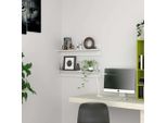 Best MöBel Mensole A Muro 2 Pz. Bianco 80X11,5X18 Cm Materiale A Base Di Legno - Mensole A Muro CL1374848 1Pacco