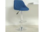 Bei Cloris Sgabello Da Bar In Velluto Blu - Sgabello Da Bar New4900754 1Parcel