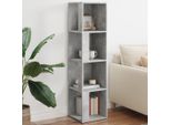 Bei Cloris Vetrinetta Scaffale Angolare Grigio Cemento 33X33X132 Cm Materiale A Base Di Legno - Cassettiere Nuovo4259184 1Pacco