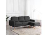 2025 Divano Moderno A 3 Posti Con Poggiapiedi In Tessuto Grigio Scuro - Divani Classici,Design 1591934 2Parcel