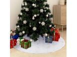 Design New Luxury Christmas Tree Skirt White 122 Cm Faux Fur - Ghirlande Di Natale Furniture2025 CHY6899443 1Parcel