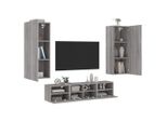 Maison Exclusive - Mobili Tv A Muro 5Pz Grigio Sonoma In Legno Multistrato