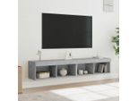 Maison Exclusive - Mobile Tv Con Luci Led 2 Pezzi Grigio Cemento 80X30X30 Cm