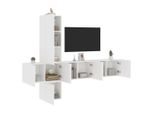 Maison Exclusive - Mobili Tv A Muro 5Pz Biancin Legno Multistrato
