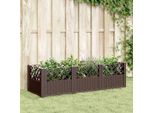 Maison Exclusive - Fioriera Con Picchetti Marroni 123,5X43,5X43,5 Cm Pp
