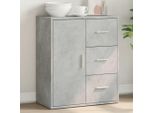 Best MöBel Credenza In Vetro Grigio Cemento 60X31X70 Cm Materiale Legno - Cassettiere Cloris Neu8677250 1Pacco
