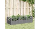Maison Exclusive - Fioriera Con Picchetti Grigio Chiaro 123,5X43,5X43,5 Cm Pp