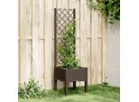 Maison Exclusive - Fioriera Con Griglia Marrone 40X40X142 Cm Pp