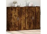 Maison Exclusive - Credenze 2 Pz Rovere Fumo 60X31X84 Cm In Legno Multistrato