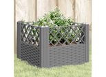 Maison Exclusive - Fioriera Con Picchetti Grigio Chiaro 43,5X43,5X43,5 Cm Pp
