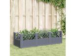 Maison Exclusive - Fioriera Con Picchetti Blu-Grigio 123,5X43,5X43,5 Cm Pp