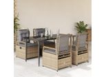 Set Di Mobili Da Giardino Di Design Set Di Mobili Da Balcone 5 Pezzi Con Cuscini Beige Poly Rattan - Set Di Mobili Da Giardino 2025 New6275287 3Parcel